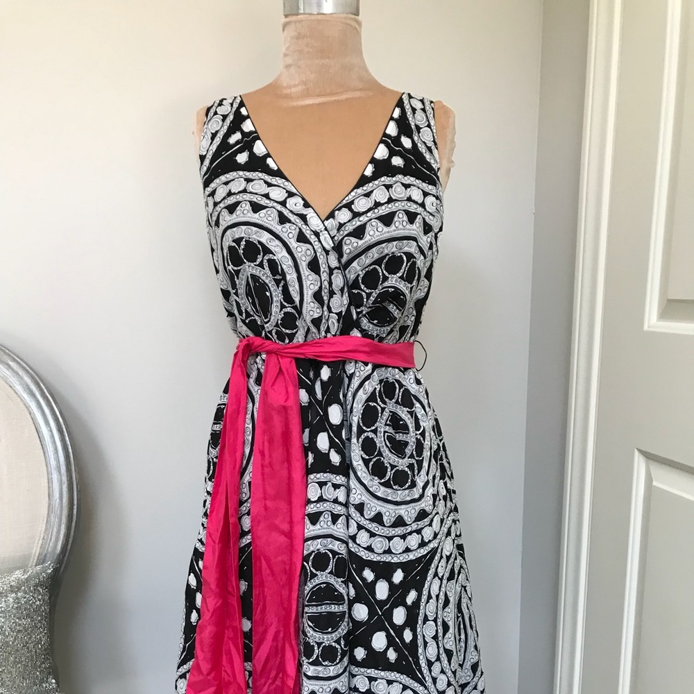 Anthropologie black & white cotton dress